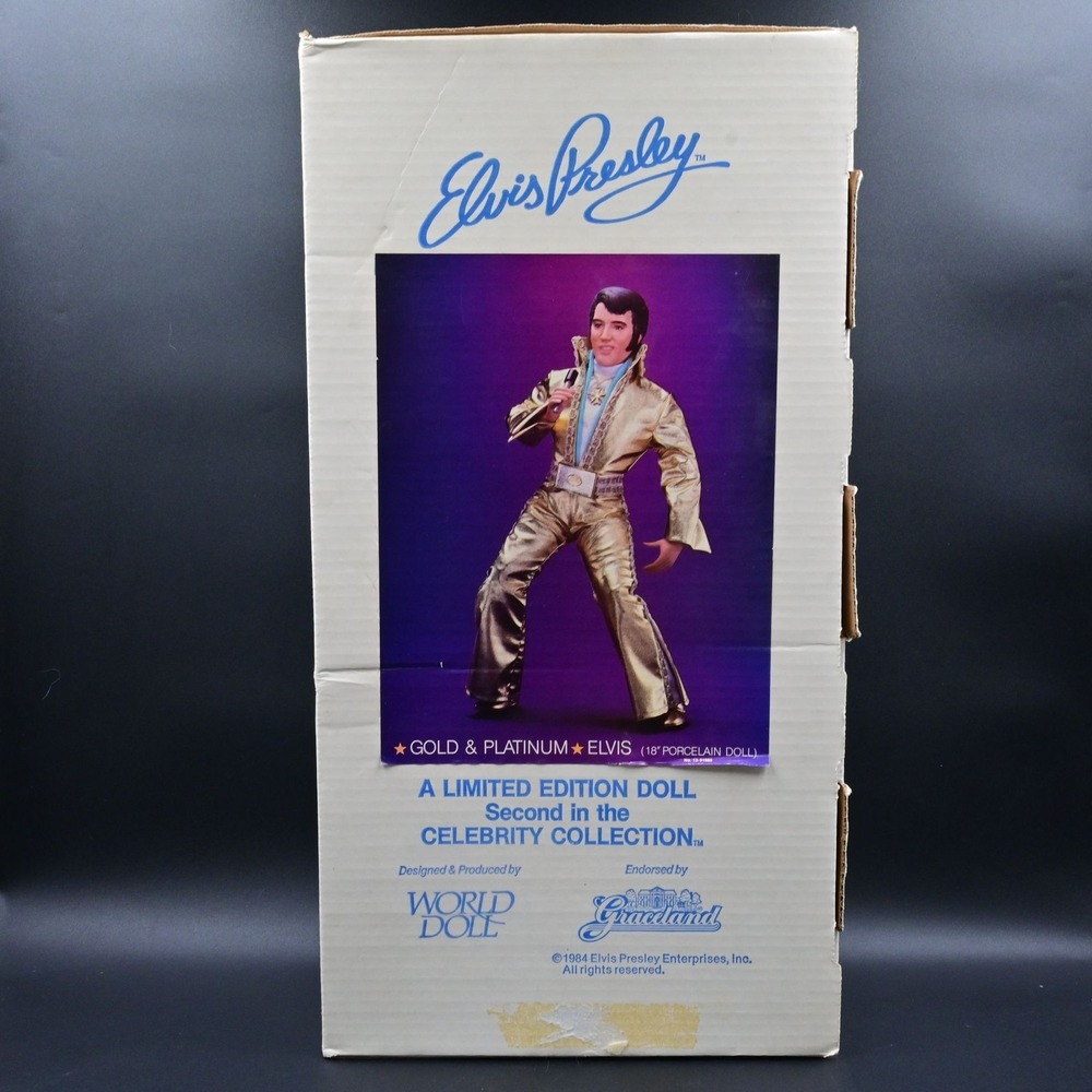 Elvis Presley Porcelain Doll Gold & Platinum Second In Collection World Doll